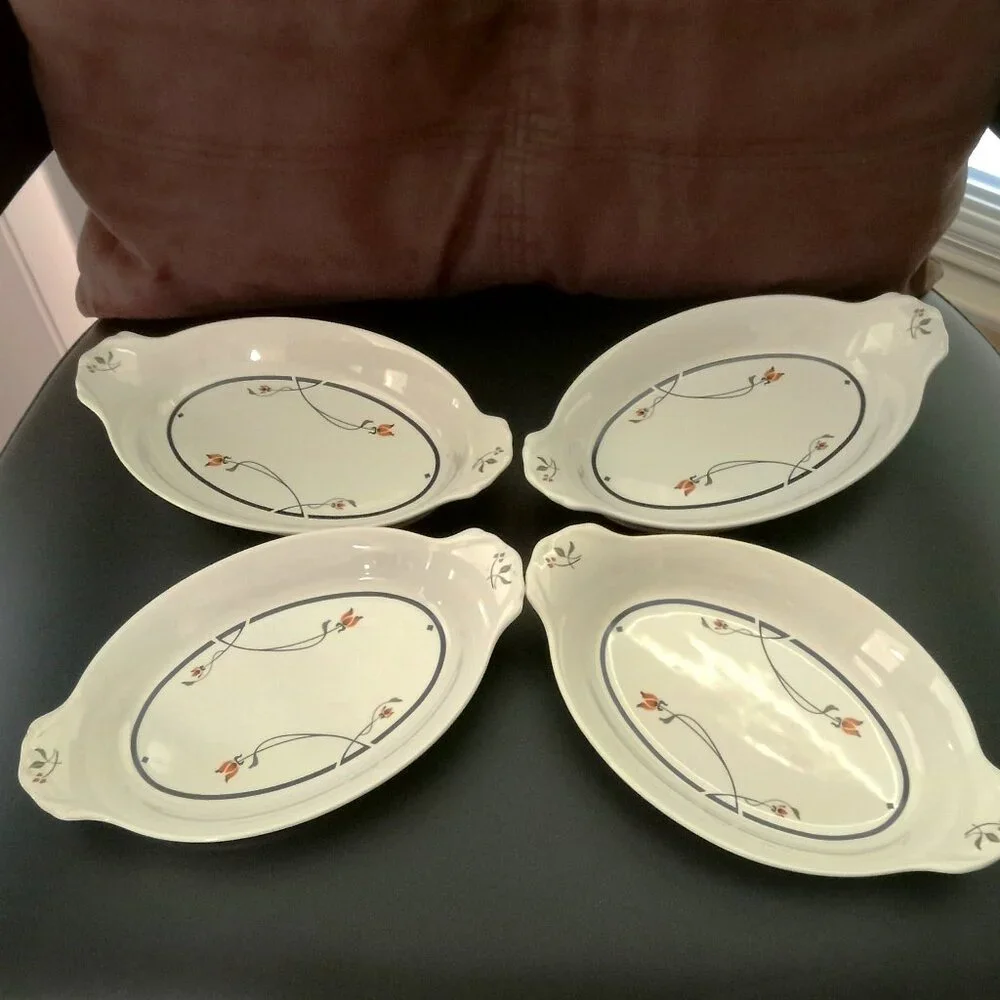 4 Vintage Ariana by Gorham Gourmet Collection Au Gratin Dishes - Picture 1 of 4